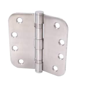 4 in. x 5/8 in. Radius Stainless Steel Commercial Grade with Ball Bearing Hinge