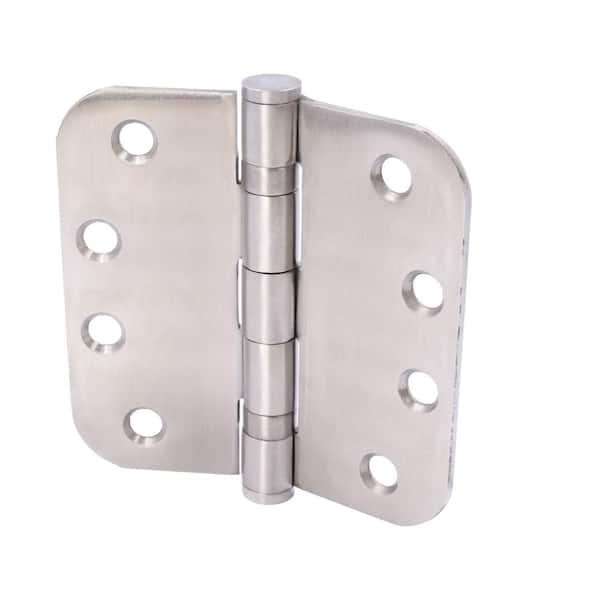 Everbilt 4 in. x 5/8 in. Radius Stainless Steel Commercial Grade with Ball Bearing Hinge
