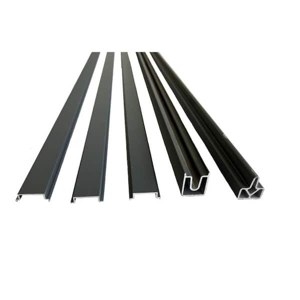 LH EP 3 in. x 3 in. x 6 ft. Gray Aluminum Alloy Fence End Post Kit for 6 in. x 6 in. EP Fence Series