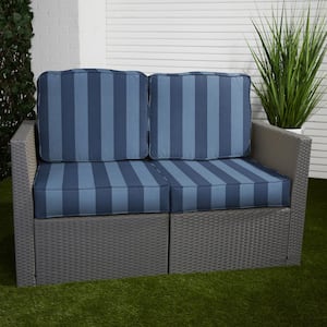 25 in. x 23 in. x 23 in. Deep Seating Indoor/Outdoor Loveseat Cushion Set in Preview Capri