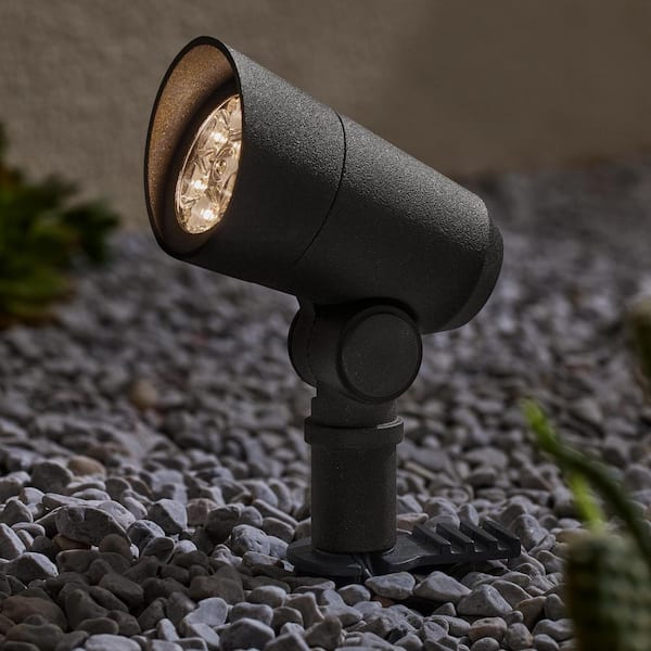 Hampton Bay Low Voltage 327 Lumen Black Hardwired Integrated