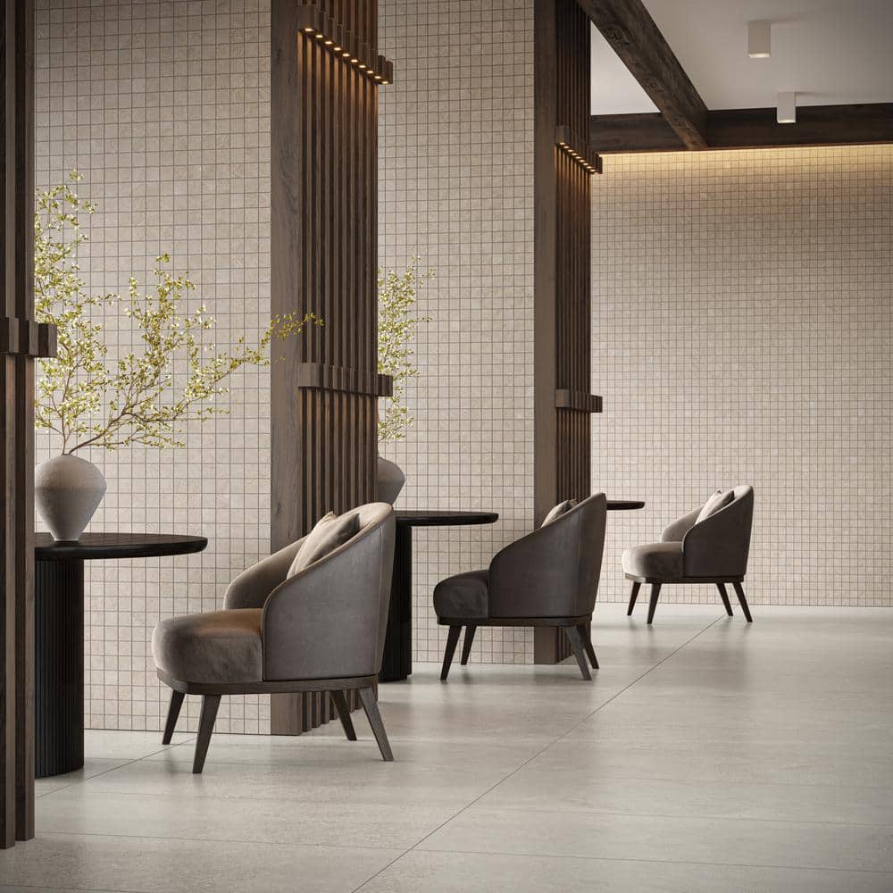 Linen White Large Format Matte Porcelain Tile 24x48
