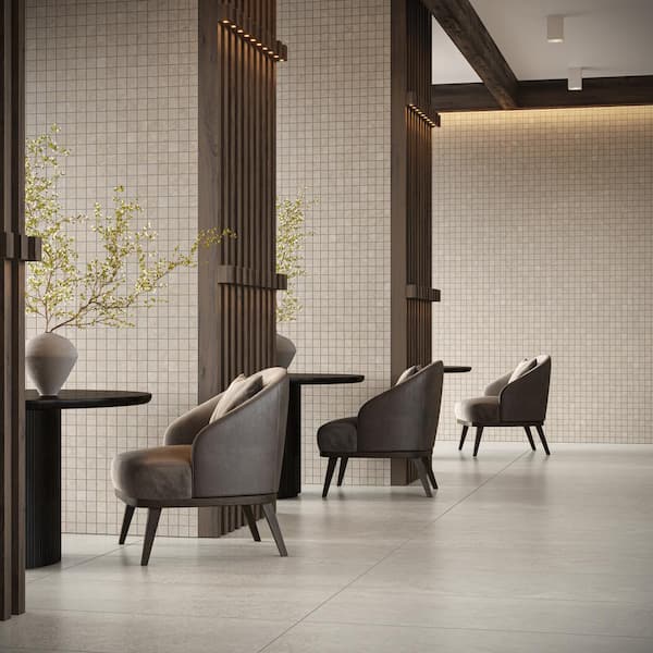 Monolith Linen White 23.62 in. x 47.24 in. Matte Porcelain Floor and Wall Tile (15.49 sq. ft./Case)