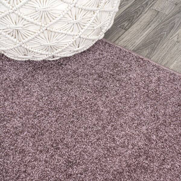 JONATHAN Y Haze Solid Low-Pile Light Purple 4 ft. x 6 ft. Oval Area Rug  SEU100R-4OV - The Home Depot