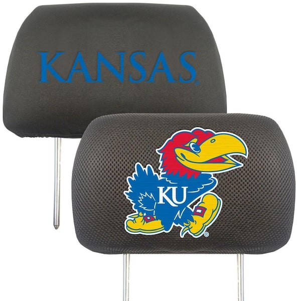 FANMATS NCAA -University of Kansas Head Rest Cover (2-Pack)