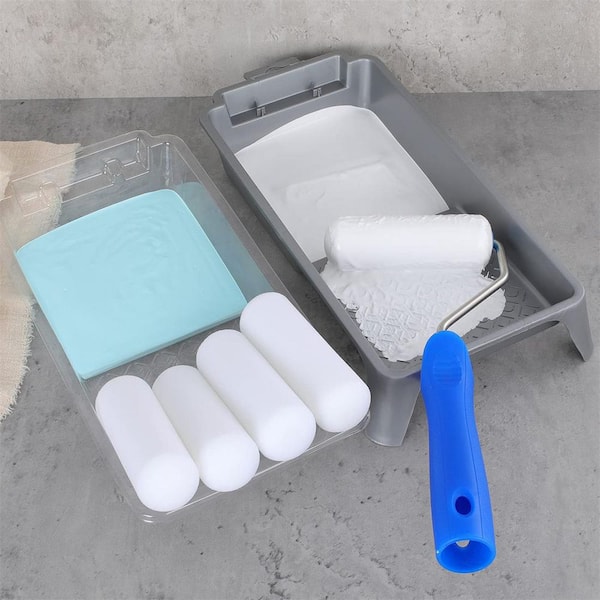Toyofmine Point N Paint Easy Paint Pads Point Painting Roller Tray  Multifunction Tool and 3 Sponge Set Kit