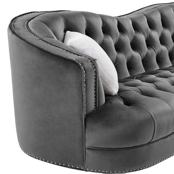 Hand Tufted Back and Arms Upholstered Two Seat Cushion Sofa with Nailh –  The Well Appointed House