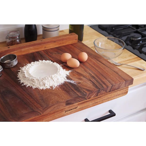 Ironwood Gourmet Nesting Bread Board with Crumb Catcher, 10.25 x 14.75 x  0.75 inches