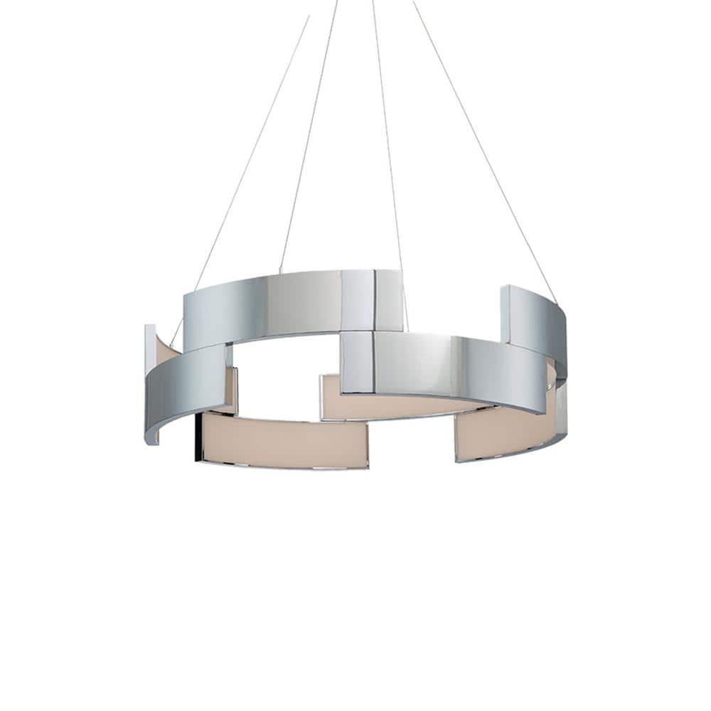 Chrome Glass LED Indoor/Outdoor Pendant Light