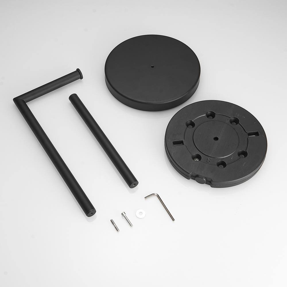 Matte Black Stainless Steel Freestanding Toilet Paper Holder