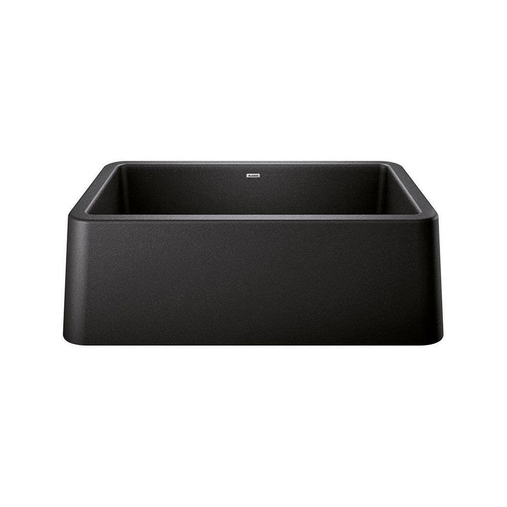 IKON Silgranit 30 in. Single Bowl Anthracite Granite Composite Farmhouse Ap