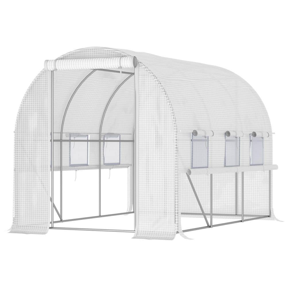 78.8 in. W x 116.25 in. D x 78.8 in. H Plastic & Steel Walk-in Tunnel Green