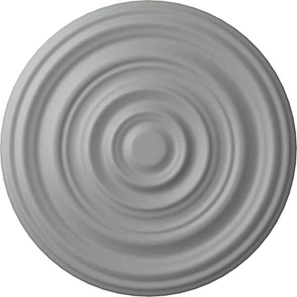 Ekena Millwork 29-1/8" x 1-1/2" Carton Smooth Urethane Ceiling Medallion (Fits Canopies up to 9-1/8"), Primed White