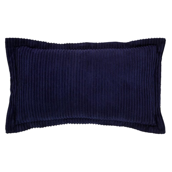 Better Trends Julian Collection in Solid Stripes Design Navy King 100% Cotton Tufted Chenille Sham