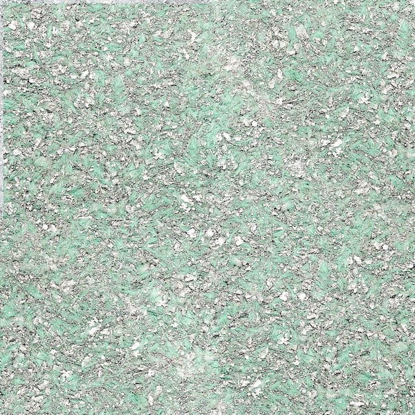 SILK PLASTER Silk Wallpaper - Versailles I - Textured Surface Wallcovering - Green / Grey - Trowel apply