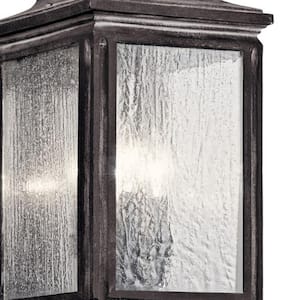 Wiscombe Park 4-Light Weathered Zinc Outdoor Hardwired Wall Lantern Sconce with No Bulbs Included (1-Pack)