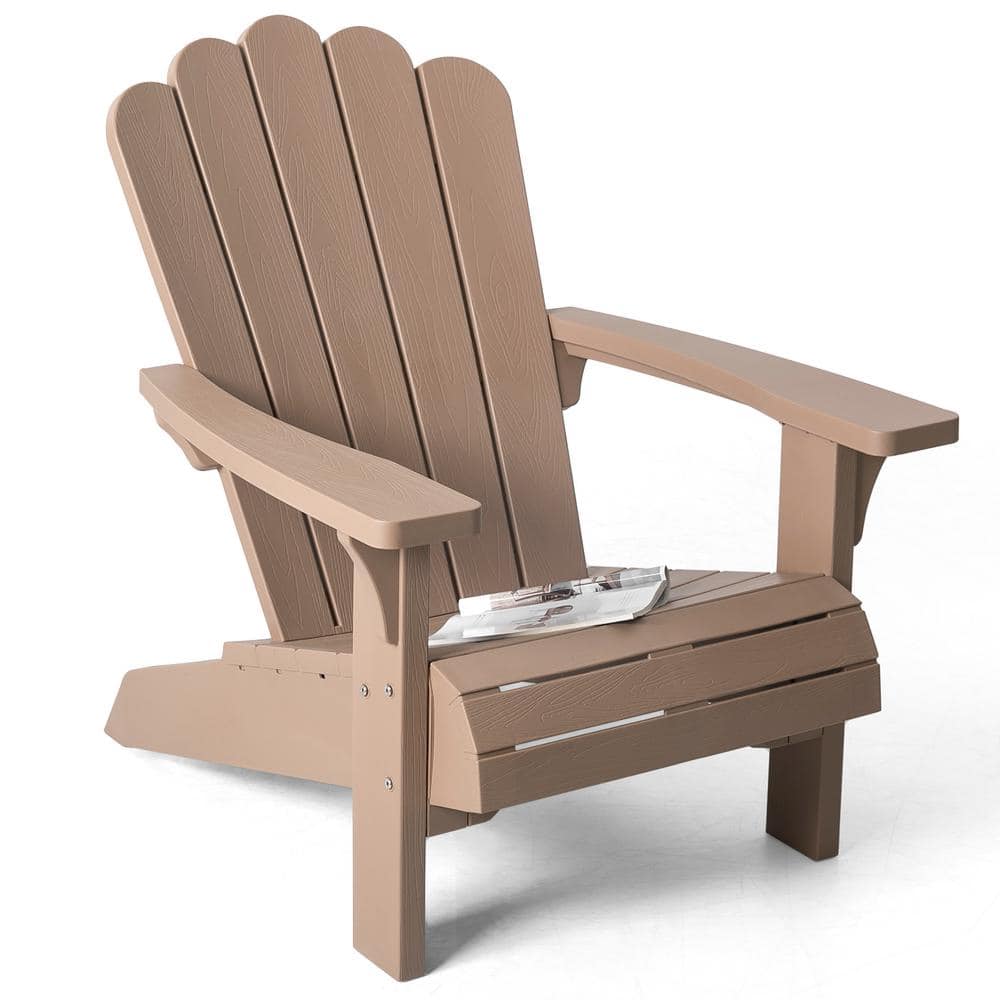 Champagne Yellow Plastic Adirondack Chair with Widened Armrests (Set of 1) price history on PriceWatchPro