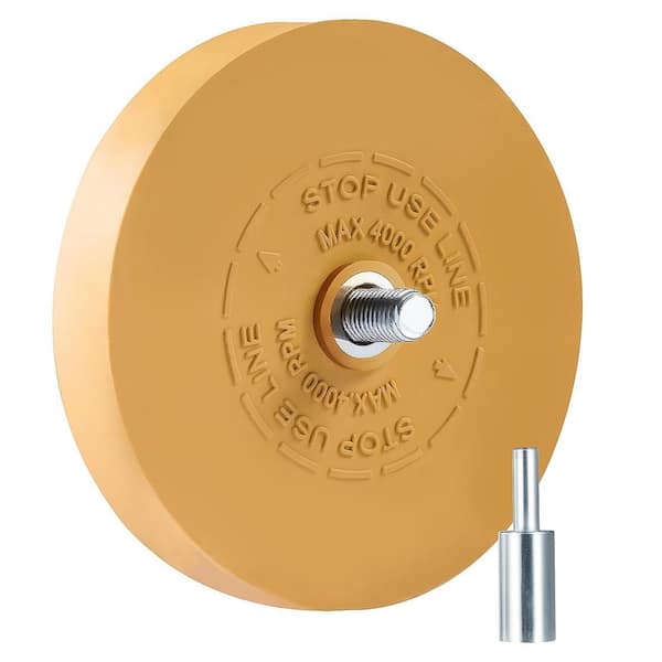 1-Pack Rubber Decal Remover Wheel Tool for Electric Drill Removes Vinyl Decals Graphics Tape Fast Removal