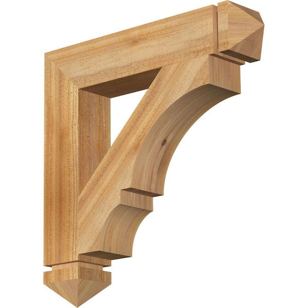 Ekena Millwork 4 in. x 22 in. x 22 in. Western Red Cedar Balboa Arts and Crafts Rough Sawn