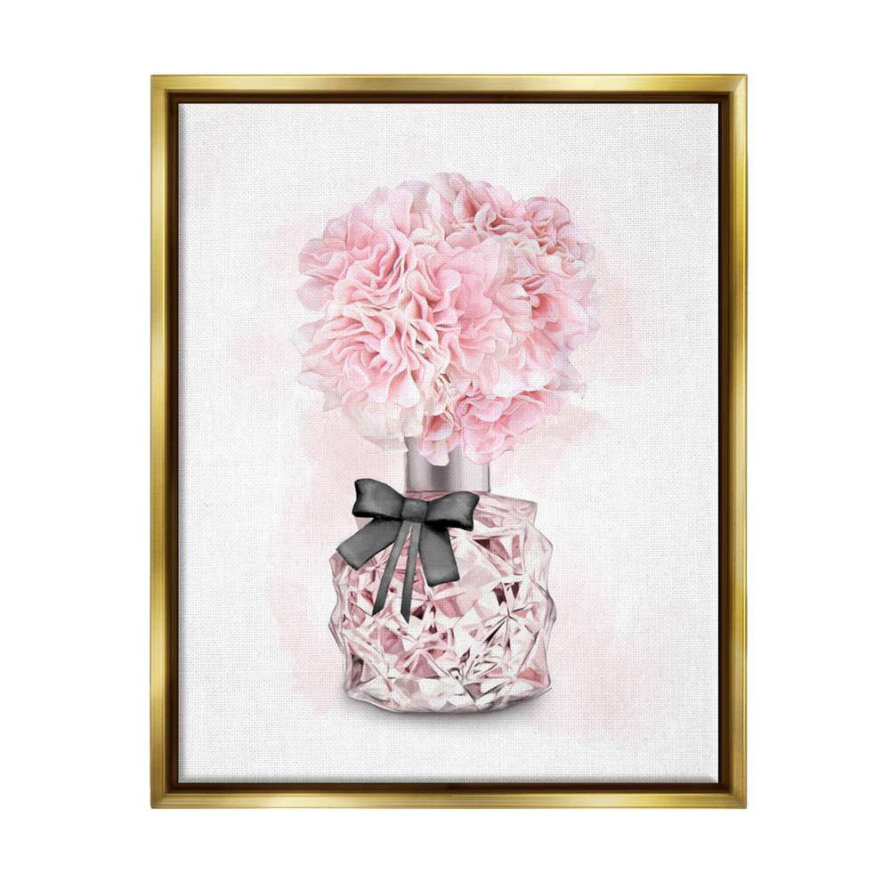 Pink Flower Perfume Glam Fashion Design by Ziwei Li Floater Frame Nature Wall Art Print 17 in. x 21 in. . price history on PriceWatchPro