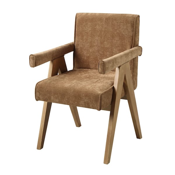 Acme Furniture Sojourn Chocolate Chenille Arm Chair (Set of 2