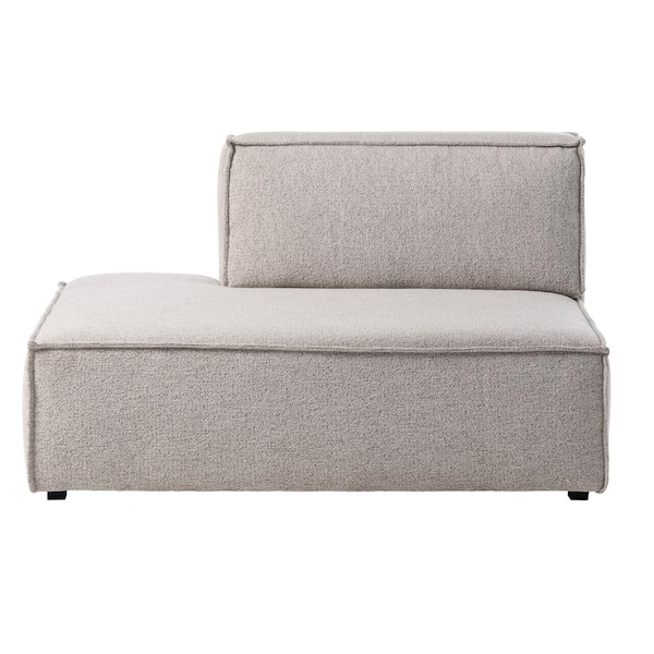 Dockson 51 in. Armless Fabric Rectangle Open End Left Sofa in. Taupe