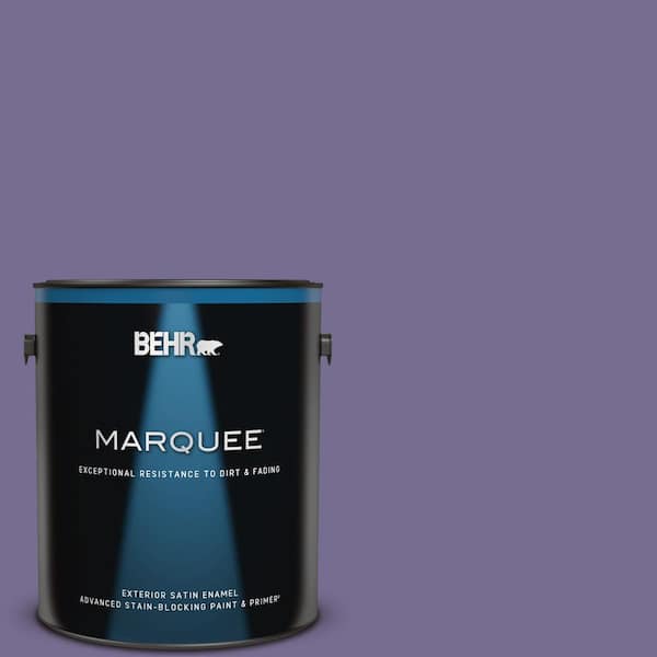 BEHR MARQUEE 1 gal. #650D-6 Purple Silhouette Satin Enamel Exterior Paint & Primer