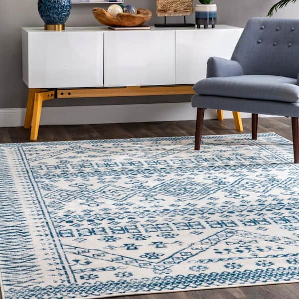 *DISCONTINUED* Transitional Moroccan Frances Area Rug Blue 3 ft. x 5 ft. Accent Rug