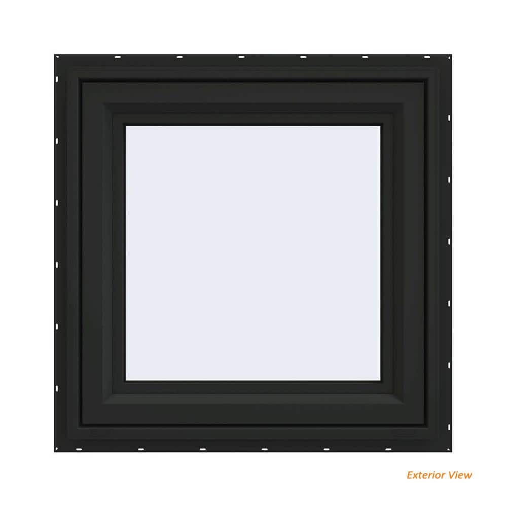 24 in. x 24 in. V-4500 Series Bronze FiniShield Vinyl Right-Handed Casement Window with Fiberglass Mesh Screen price history on PriceWatchPro