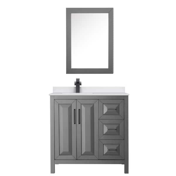 Wyndham Collection Daria 36-in Dark Gray Bathroom Vanity Cabinet (Mirror Included) Wyndham Collection Daria 36-in Dark Gray Bathroom Vanity Cabinet (Mirror Included)