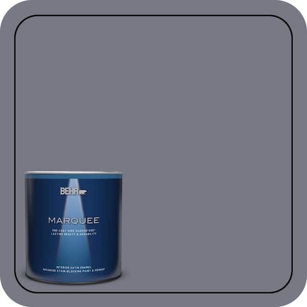 BEHR MARQUEE 1 qt. #N540-5 Infamous One-Coat Hide Satin Enamel Interior Paint & Primer
