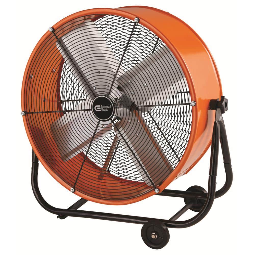 Commercial Electric 24 in. Heavy Duty 2-Speed Direct Drive Tilt Drum Fan  BF24TFCE - The Home Depot