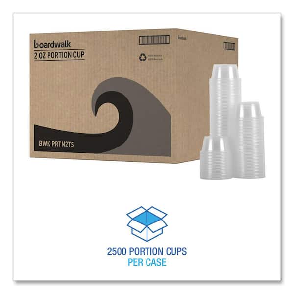 Souffle/Portion Cups, 2 oz, Polypropylene, Clear, 20 Cups/Sleeve, 125 Sleeves/Carton Souffle/Portion Cups, 2 oz, Polypropylene, Clear, 20 Cups/Sleeve, 125 Sleeves/Carton