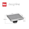 Oatey Designline 4 in. x 4 in. Stainless Steel Square Shower Drain with  Square Pattern Drain Cover DSS2040R2 - The Home Depot