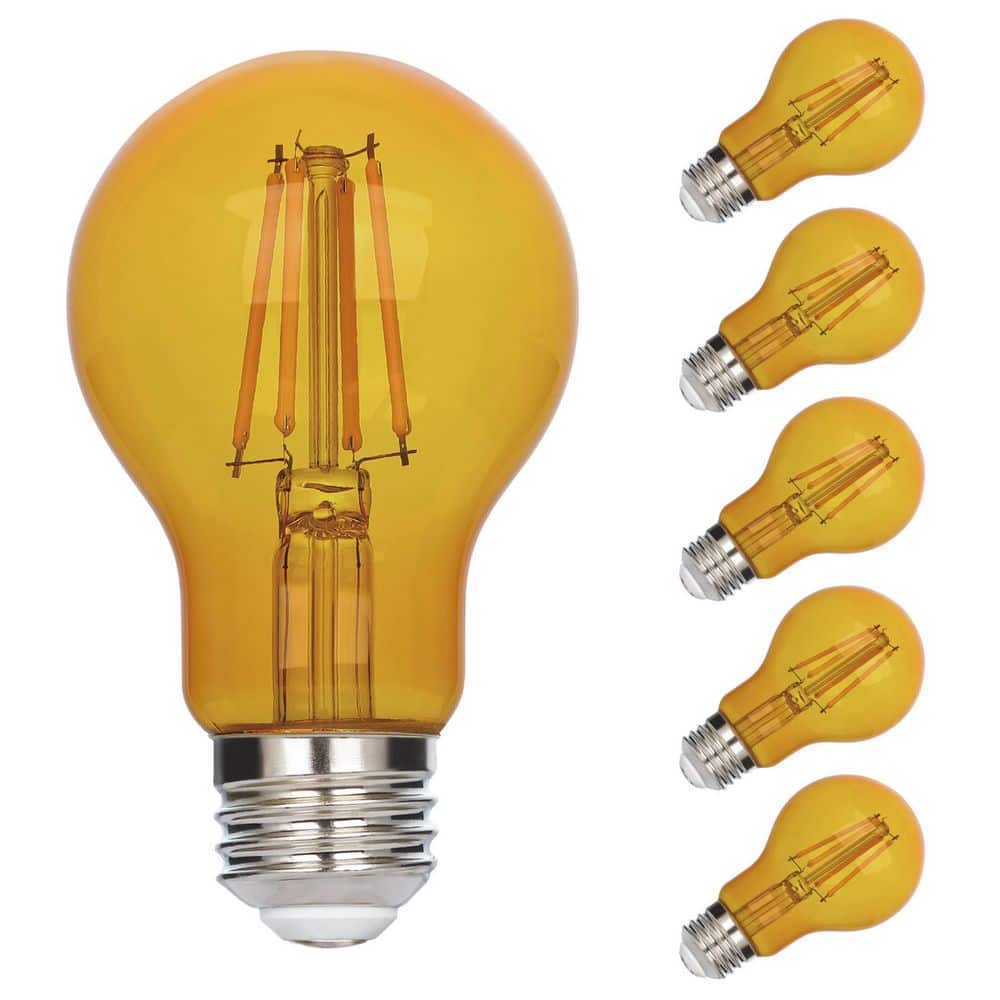 40 Watt Equivalent Yellow A19 Omni Filament LED Light Bulb Medium (E26) Base, 6-Pack price history on PriceWatchPro