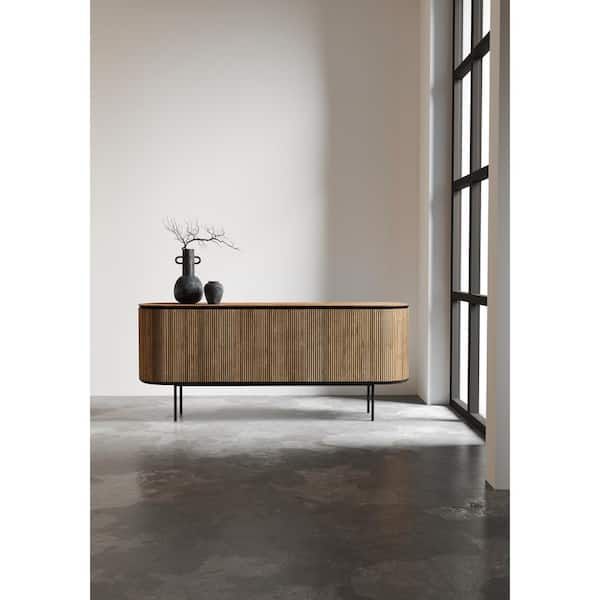 Urban Woodcraft Bolivar Solid Wood Top, 79 in. Natural Color Finish Dining Buffet