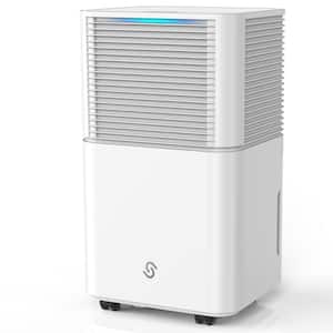 22 pt. 2,000 sq. ft. Dehumidifier for Home in White with Bucket, with Drain Hose