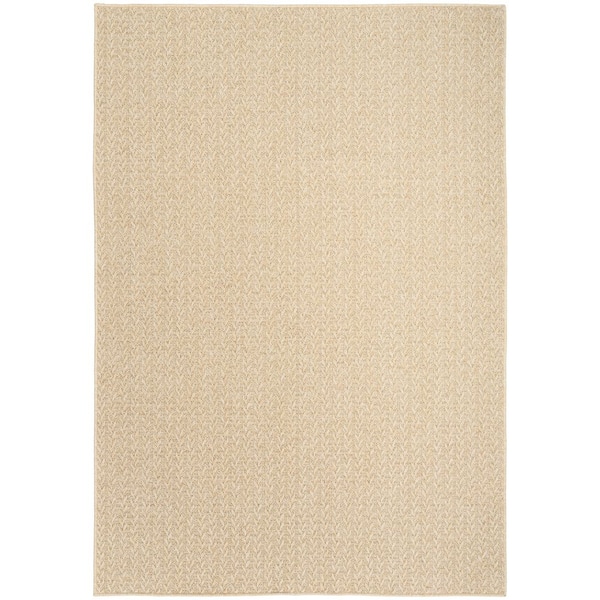 Nourison Tulum Cream 4 ft. x 6 ft. All-Over Design Contemporary Area Rug