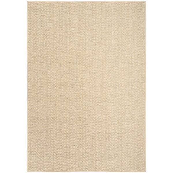 Nourison Tulum Cream 5 ft. x 7 ft. All-Over Design Contemporary Area Rug