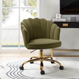 JAYDEN CREATION Rebeca Burn-brick Swivel Velvet Task Chair with