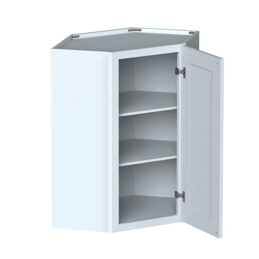 24 in. W x 12 in. D x 36 in. H in Dive Gray HDF Ready to Assemble Corner Wall Kitchen Cabinets w/ Single Door&2 Shelves price history on PriceWatchPro