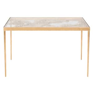 Leilani 47 in. Gold/Glass Writing Desk
