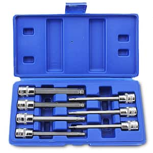 SAE Ball End Long Standard Allen Hex Bit Socket Set (7-Piece)