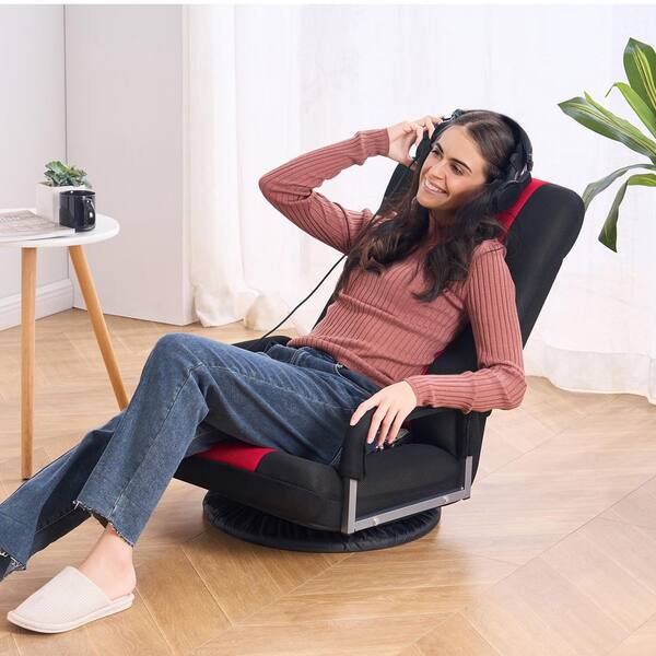 SKYSHALO Swivel Floor Gaming Chair, 360° Rotating Floor