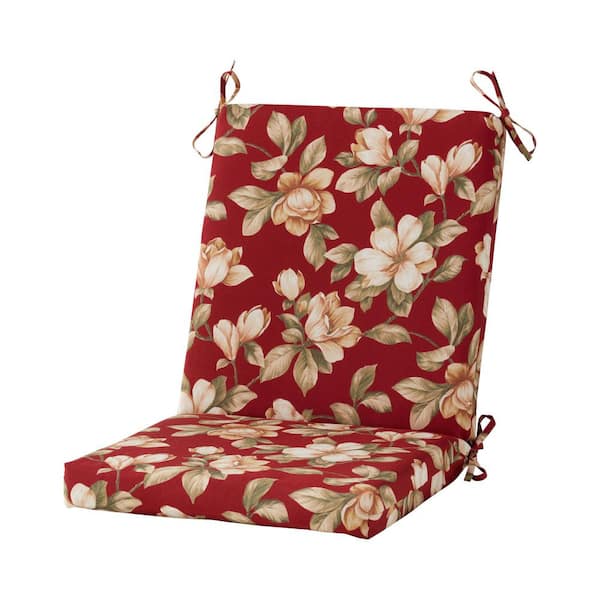 20 in x 19 in Outdoor High Back Chair Pad, Roma Floral