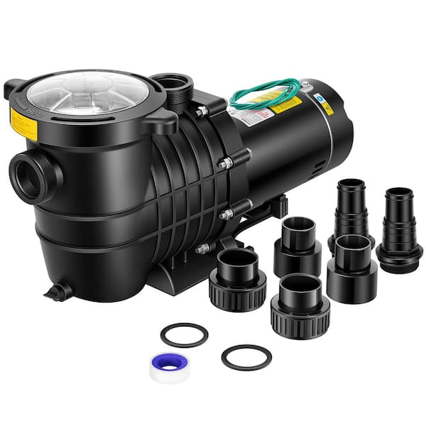 2.0 HP 6800 GPH Single Speed Powerful Above Ground Swimming Pool Pump with Strainer Basket