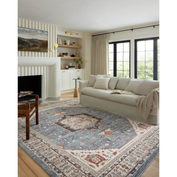 Odette Sky/Multi 9'-2" x 13' Traditional Area Rug