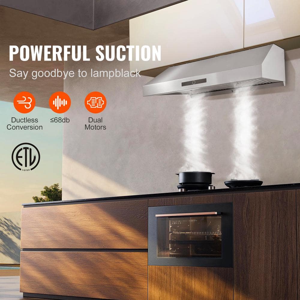 30" Stainless Steel Under Cabinet Range Hood with Charcoal Filter