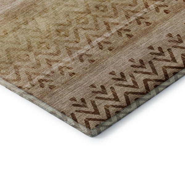 Mayfield Premium Machine Washable Abstract AMF2042 Beige 10 ft. x 14 ft. Area Rug