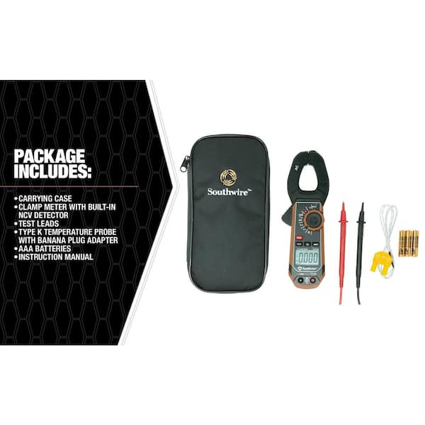 Southwire 400 Amp AC Clamp Meter with Built-In NCV, Worklight and